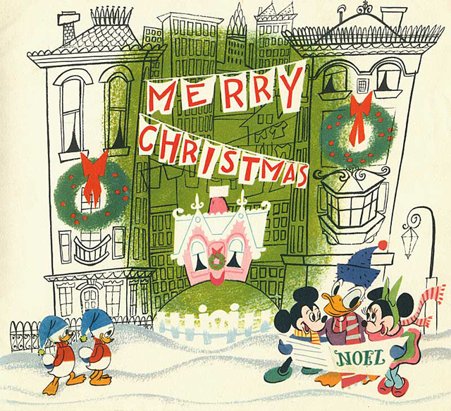 Рождественские открытки от студии Disney