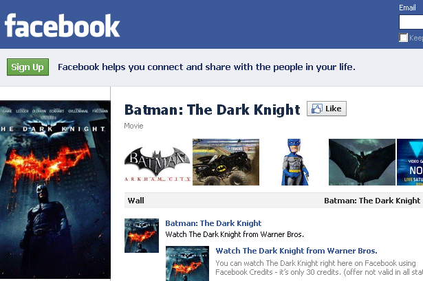 Warner Bros. запустил онлайн-фильмы в Facebook