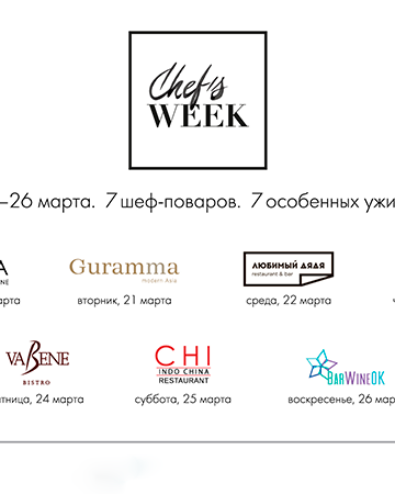 В Киеве состоится CHEF's week, от создателей RESTO WEEK