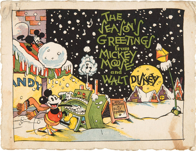 Рождественские открытки от студии Disney